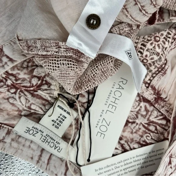 NWT Rachel Zoe Colorblock Knit Sleeveless Button Blouse Shirt Top Paisley S - Picture 10 of 10